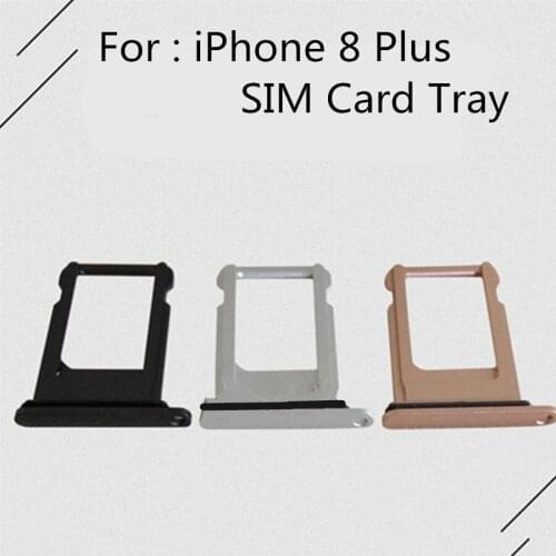For iPhone 8 Plus Nano SIM Card Holder Tray Slot Replacement Adapter SIM Card Tray Holder Socket Apple Accessories Tools