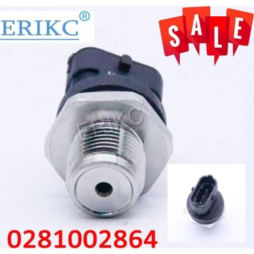 ERIKC 0 281 002 864 Fuel Rail High Pressure Sensor Common Injection 0281002864 For IVECO OPEL VAUXHALL SAAB VOLVO ALFA ROMEO