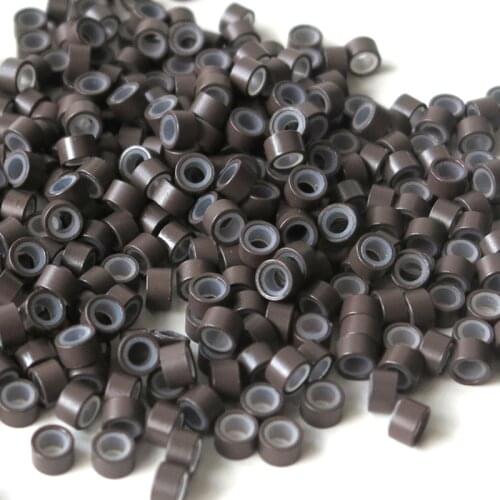 HARMONY 8000 Pieces 4.0x2.0x3.0mm Aluminum Micro Tubes Links Beads Rings with Silicone for I Tip Hair Extensions 8 colors choice