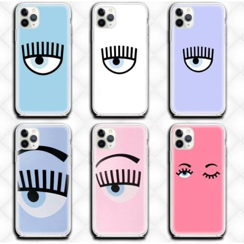Hot Ferragnies Eyes Chiara Phone Cases Clear for iphone 12 11 Pro max mini XS 8 7 6 6S Plus X 5S SE 2020 XR cover