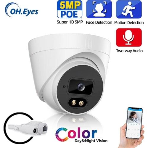 Face Detection POE IP CCTV Security Video Surveillance Camera Outdoor HD 5MP Two Way Audio IP Camera Night Vision Color XMEYE