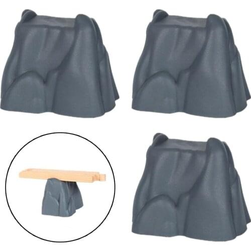 3 Pieces Train Bridge Piers Track Railway Accessories for Kids Age 3 and Up