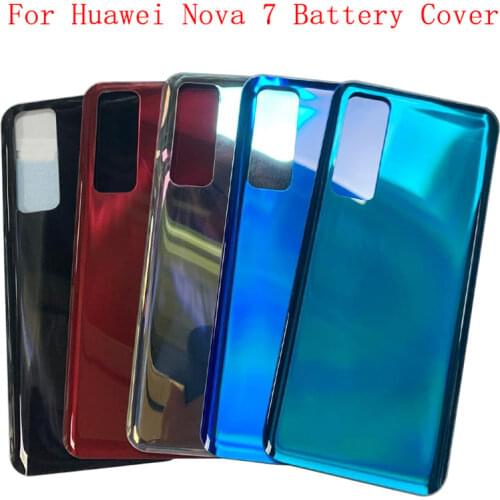 Battery Case Cover Rear Door Housing Back Case For Huawei Nova 7 Nova 7 Pro Nova 7 SE Replace Battery Cover with Logo