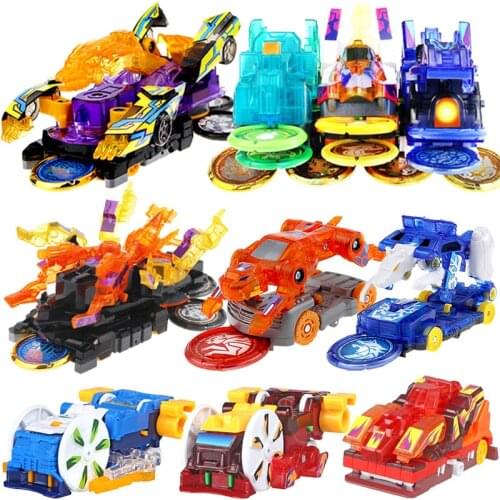 Kids Toy Cars Game Burst Speed Deformation Car Action Figures Capture Wafer 360 Rotate Transformation Cars Toys for Boys