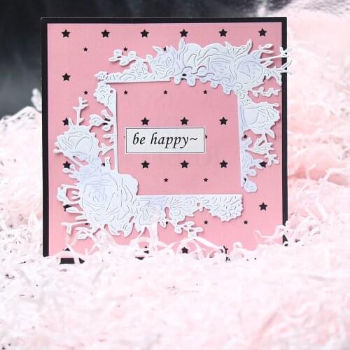 Flower Dies Rose Frame Metal Cutting Dies for Scrapbooking New Craft Die Cuts Card Making Embossing DIY