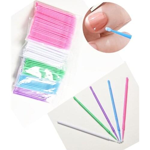 Micro Brushes Make Up Eyelash Extension Disposable Eye Lash Glue Cleaning Brushes Free Applicator Sticks Makeup Tools 100pcs/lot