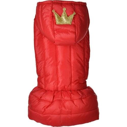 Cute Girl Dog Dresses Cotton Clothes Winter Warm Pet Dog Clothes Soft Puppy Vest Chihuahua Two-leg Costume For Small Dog