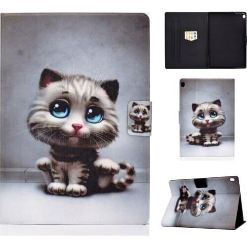 Cute Animals printed Case For Lenovo Tab M10 TB-X605F TB-X505F 10.1inch PU Leather Flip Stand Protective Shell