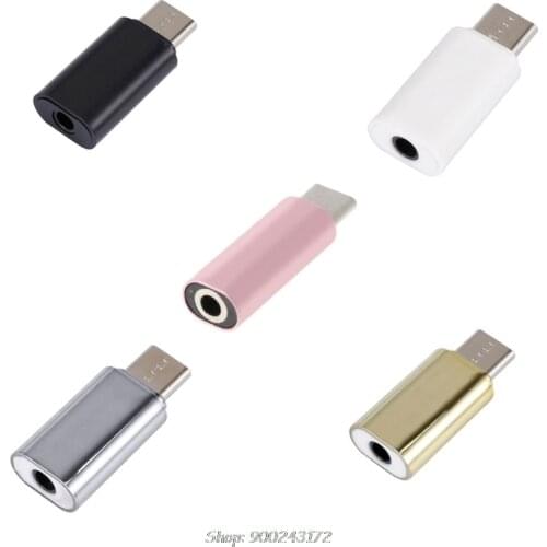 Mini Portable USB C Type C Male to 3.5MM Female Headphone Jack Adapter Stereo Earphone Headset Converter O02 20 Dropship