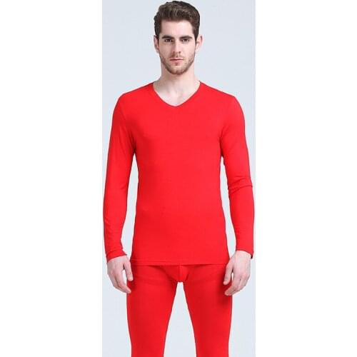 Mens Long Johns Thermal Underwear Male Long Johns Set Men For Winter Cotton Warm Pajama Set Winter Man Ultra-Thin V-neck Sexy