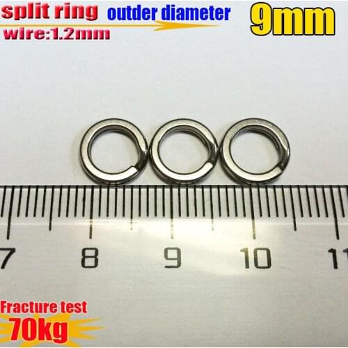 2019new fishing split rings size: wire1.2mm outder diameter 9mm Quantity200pcs/lot