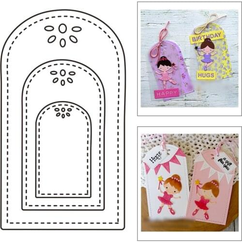 2021 New Frame Nesting Tag Metal Cutting Dies For Mould Cut Craft Making Layered Label Greeting Card Scrapbooking DIY No Stamps