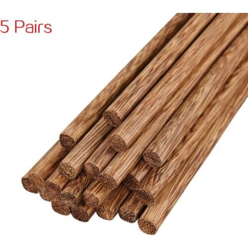 5 pairs chopstick set Chinese Natural Wooden Bamboo Chop sticks no Lacquer no Wax Healthy eating ware Sushi chopsticks Tablewrae