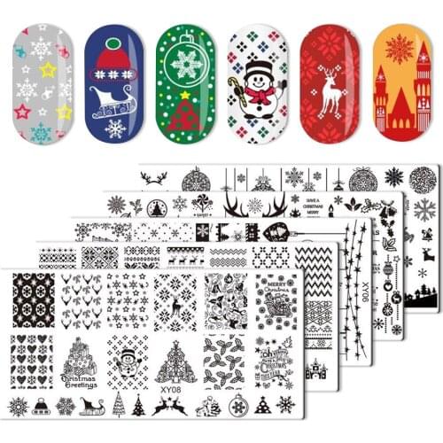 Nail template Christmas special nail plate printing plate white film nail decoration printing plate mold nail tool manicure