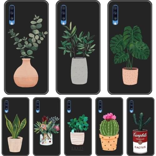 Cactus Potted Flowers Phone Case For Samsung Galaxy A10 A20 A30 A40 Silicone Back Cover For Samsung Galaxy A50 A60 A70 A80 Case