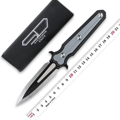 STEDEMON Dongshan Flipper Folding Knifes D2 Blade G10 + Aluminum patch Handle Camping Outdoor Fishing Survival EDC Tools