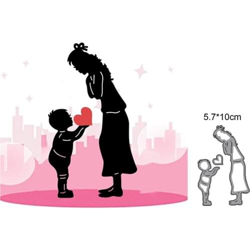 Craft Dies Happy Mother"s Day Metal Cutting Dies Cut Die Mold Decoration Scrapbooking Dies Knife Mould Blade Punch Stencils Dies