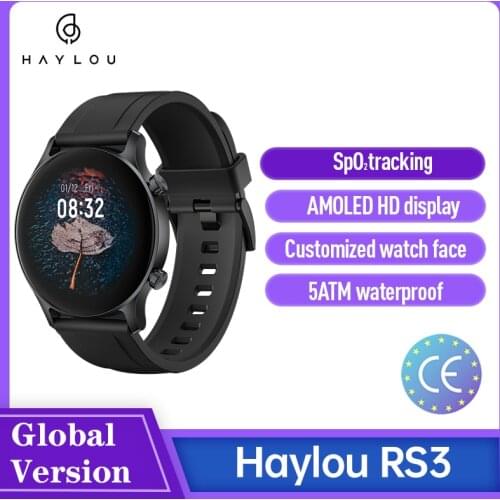 Haylou LS04 RS3 Smartwatch GPS Professional Sports Modes 1.2-Inch AMOLED Screen Heart Sleep Monitoring 2 Weeks Of Battery Life