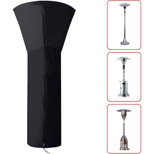 1Pcs Umbrella Shape Heavy Duty Waterproof Patio Heater Cover Outside Furniture Protector All-Purpose Black Heater Dust Covers