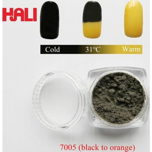 Thermochromic pigment,hot active powder,temperature active pigment,color:black to orange,activate temperature:31C,1lot=10g