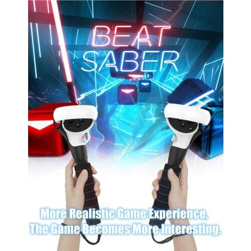 Long Stick Dual Handle Extension Grips For Oculus Quest 1 Oculus Quest 2 VR Or Rift S Controllers Playing Beat Saber Games