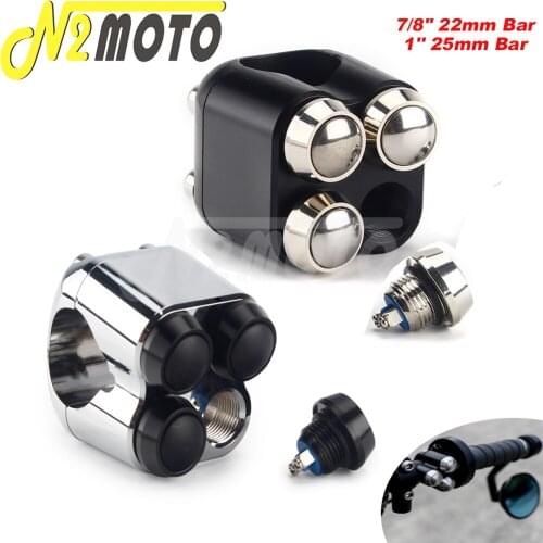 Universal 4 Button Gear Controller 25mm 1'' Bar Handlebar Swich Cafe Racer Horn M-Switch Control For Harley Chopper BMW Honda