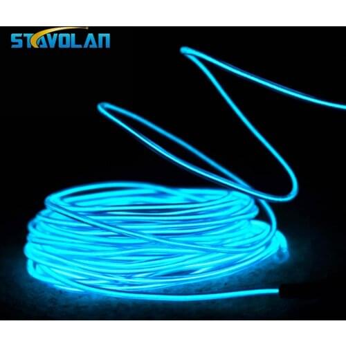 1m/3m/5m/10m EL Wire LED Strip Neon Light Christmas Day Car Decoration Fluorescent Dance DIY Costume Show Party Atmosphere Light