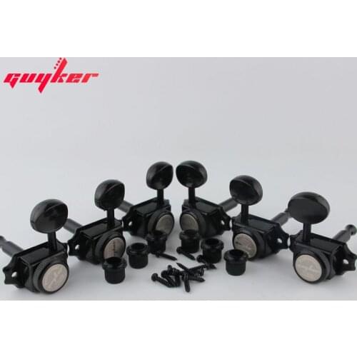 1 SET 3R3L GUYKER Lock String Tuners Vintage Tuners Machine Heads Tuners Black