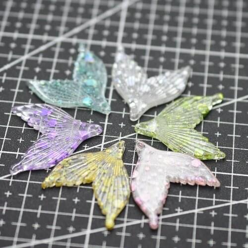 1pcs/lot resin flat back Simulation Fish Tail toy 28mm Cabochons Scrapbooking Hair Bow Center DIY Christmas decration