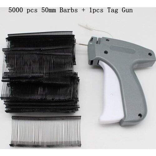 Paper hang Tag / swing tag Guns+1 Tagging+1000pcs or 5000pcs 50mm Barbs Needles Machine Set tool, price hanging tag tools