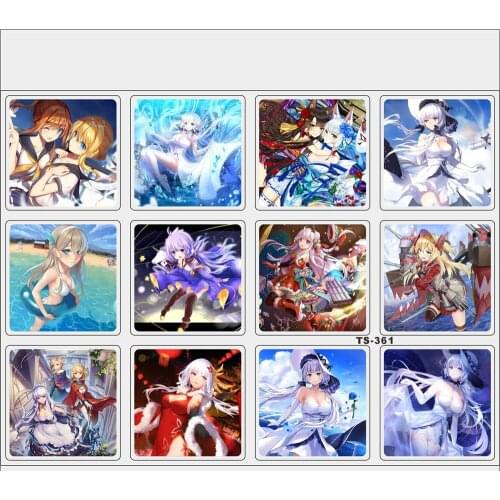 10 Pcs/lot Anime Azur Lane Mobile phone desk car sticker Laptop glass removable sticker