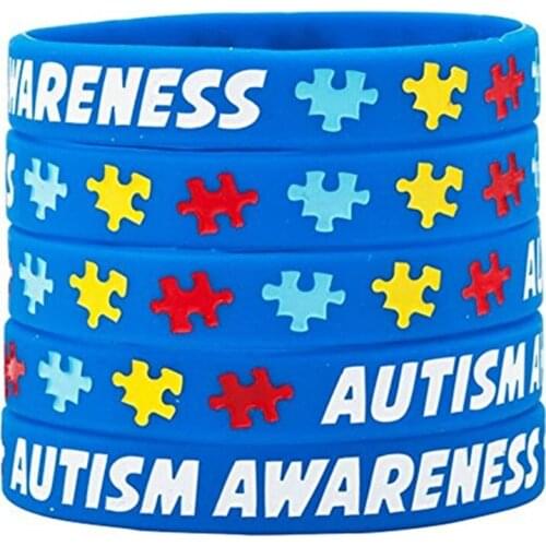 100pcs I have Autism Awareness Bracelets Silicone Wristbands Autism awareness live acceptance support for angel