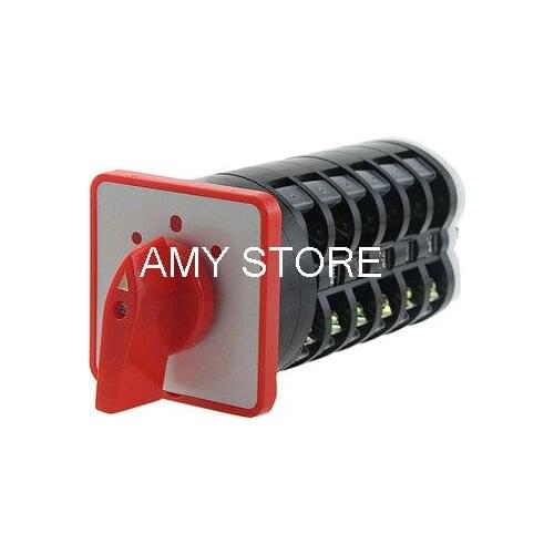 16A/500VAC 24 Screw Terminals ON/OFF/ON Universal Changeover Switch