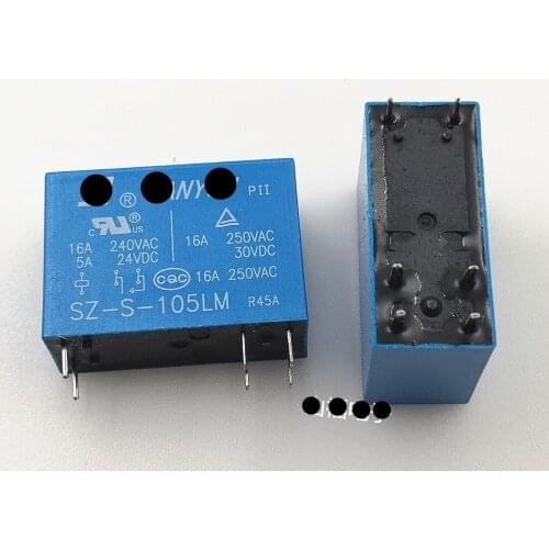 5piece) SZ-S-105LM 5VDC SZ-S-112LM 12VDC SZ-S-124LM 24VDC 6PINS 16A Power Relay new and original