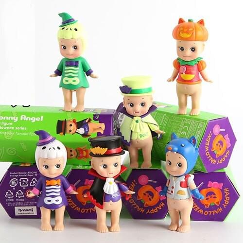 6pcs/lot 8CM Sonny Angel Halloween/vampire/ghost cosplay action figure set kids toys Best gift