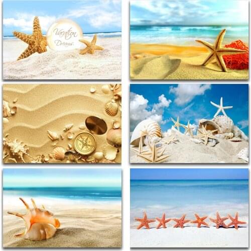 Seaside Starfish 5D Diy Full Square and Round Diamond Painting Embroidery Cross Stitch Kit Wall Art Club Home Bedroom Decor