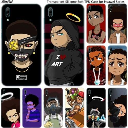 Hot Huey Freeman Boondocks Soft Silicone Phone Case for Huawei Mate 10 20 Lite Pro Enjoy 9S Y9 Y7 Y6 Y5 2019 2018 Pro 2017Cover
