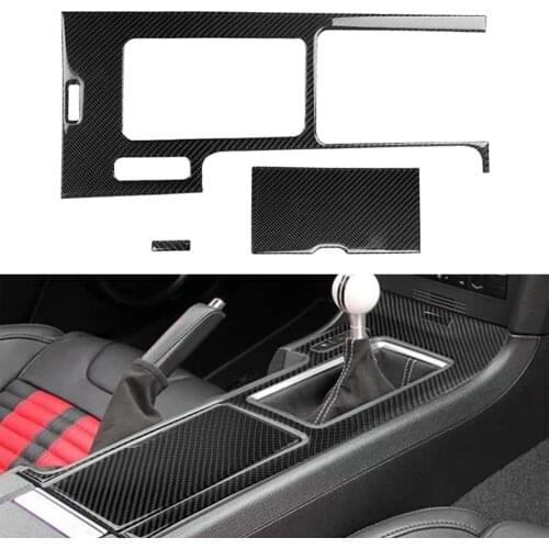 For Ford Mustang 2009-2013 Carbon Fiber ABS Interior Gear Shift Box Panel Cover