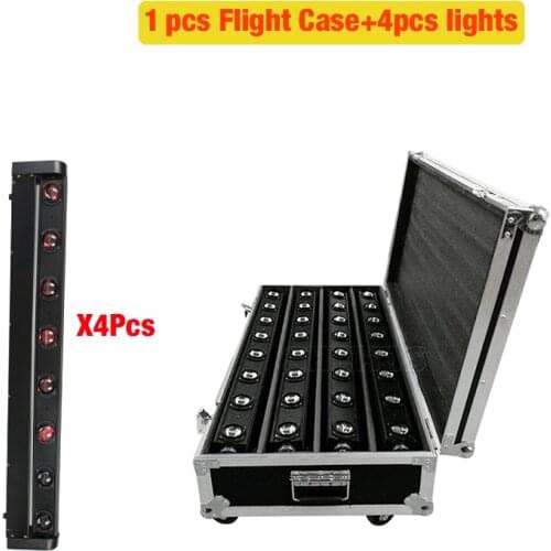 2/4pcs New Arrival A Flight Case For LED Bar Beam Moving Head With 8x12W RGBW LED Stage Lighting Party Business Lamp