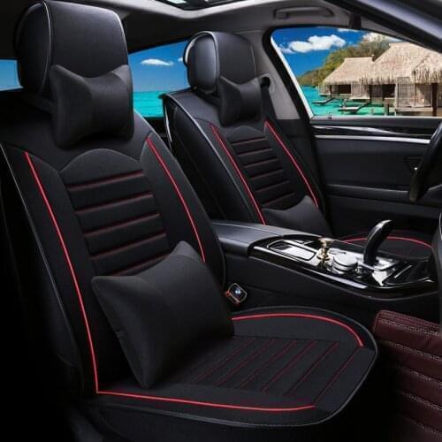 WLMWL Linen car seat cover for Audi all medels A6L R8 Q3 Q5 Q7 S4 RS TT Quattro A7 A8 A3 A4 A5 98% 5 seat car model Car-Styling