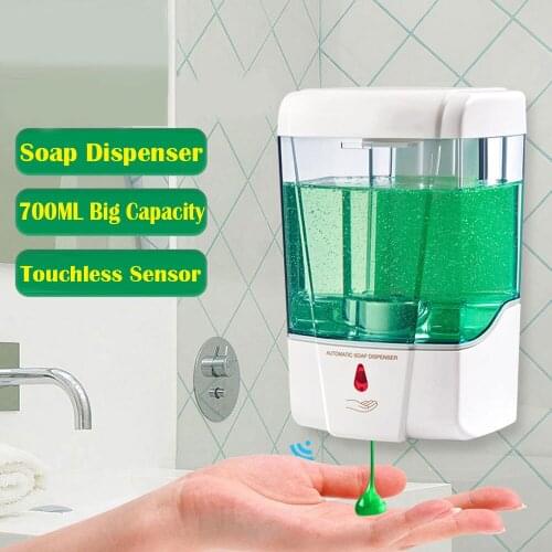Soap Dispenser 700ml Automatic Touchless Sensor Hand Sanitizer Detergent Liquid Soap Dispenser Wall Mounted For Bathroom Kitchen