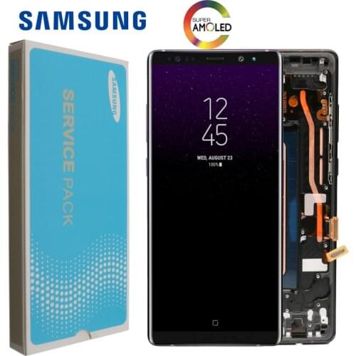 Super AMOLED 6.3'' Display with Burn-Shadow LCD for SAMSUNG Galaxy Note8 N9500 N950F N900D Touch Screen Digitizer with Frame