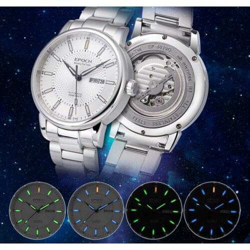 EPOCH Men Tritium T25 Watch Automatic Mechanical Japan Miyota 21Jewels Sapphire WR100M Business Watch