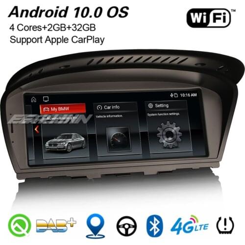 Erisin 8.8" Android 10 IPS Autoradio Carplay DAB+ Navi WiFi TPMS 4G BT For BMW 3er E90 E91 E92 E93 5er E60 E61 E63 E64 CIC 3160I
