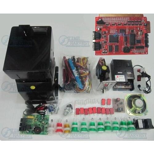 Solt game kits with the 9 in 1PCB, Coinhopper, coin acceptor, buttons, harness for casino slot game machine same as the photo