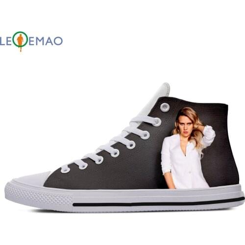 Custom Spring Autumn Canvas Shoes Kate McKinnon High Quality Handiness Flats Mens Casual Shoes Comfortable Big White Zapatillas