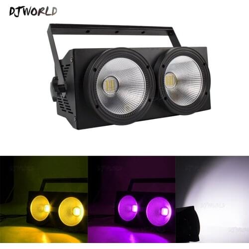 Factory outlet Djworld LED Par 2eyes COB 2x100W Blinder Cold Warm White Light DMX Controller For DJ Disco Church Garden Concert