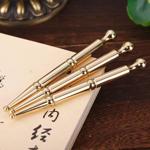 Brass Scraping Tools Massager Stick For Eye Facial Acupoint Hand Foot Meridian Fasica Massage Manual Double-end Massage Tools