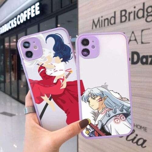 Anime Inuyasha Phone Case Matte For iPhone 12 Mini 11 Pro XR XS Max 7 8 Plus X Hard PC Back Cover
