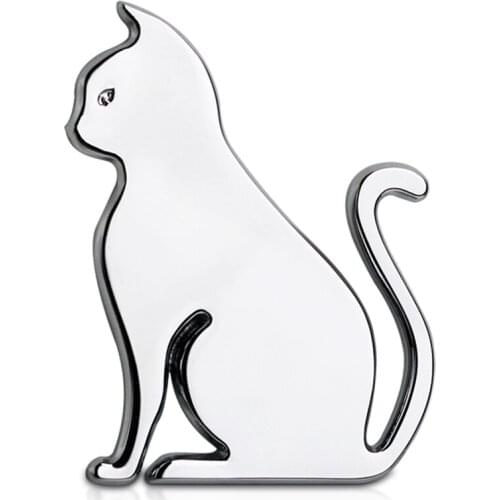 3D Metal Fashion Car Sticker Badge Decoration Cat Adhesive Car Enblem Auto Decal For Universal Cars Moto Bike Car Styling